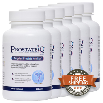6 bottles of targeted prostate nutrition- ProstateIQ